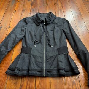 Elie Tahari Aliza Peplum nylon jacket XS
